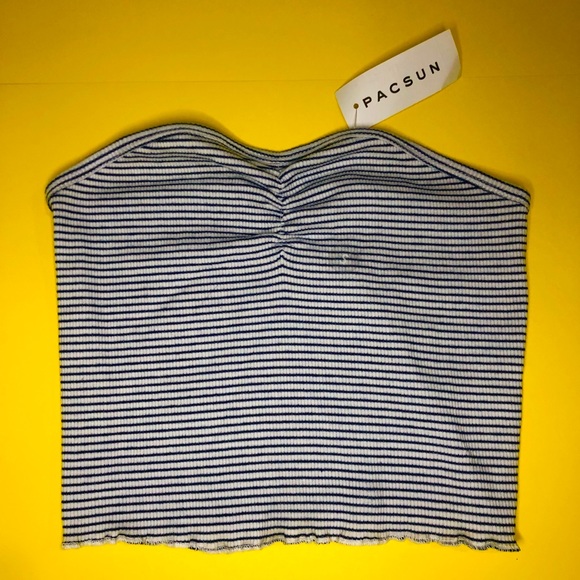 PacSun Tops - PACSUN x Basics Stripped Tube Top